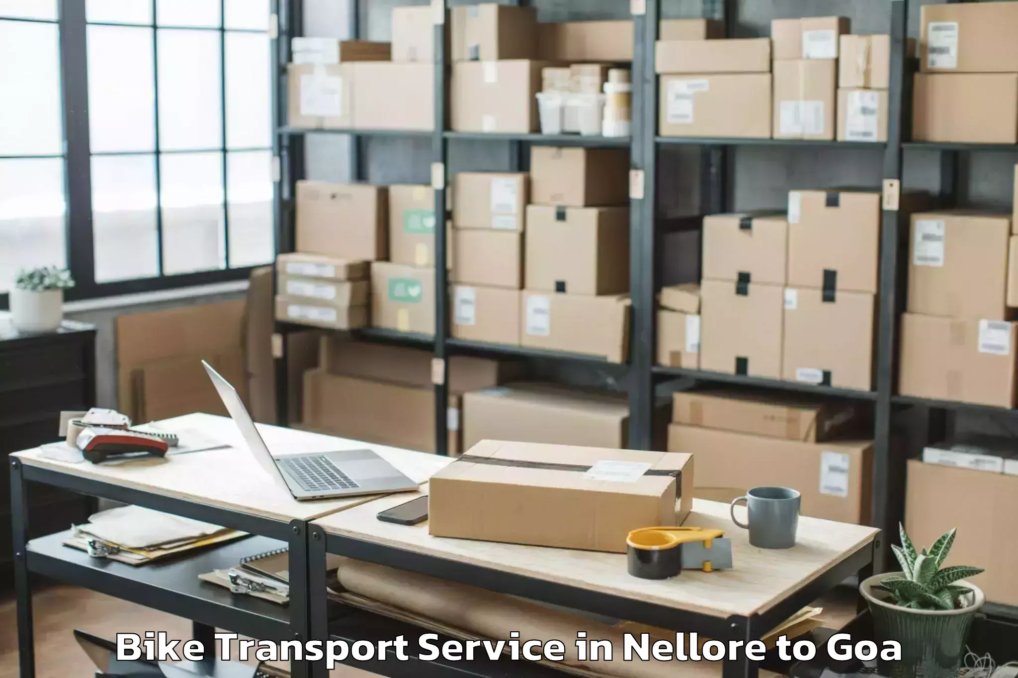 Book Nellore to Mopa Bike Transport Online